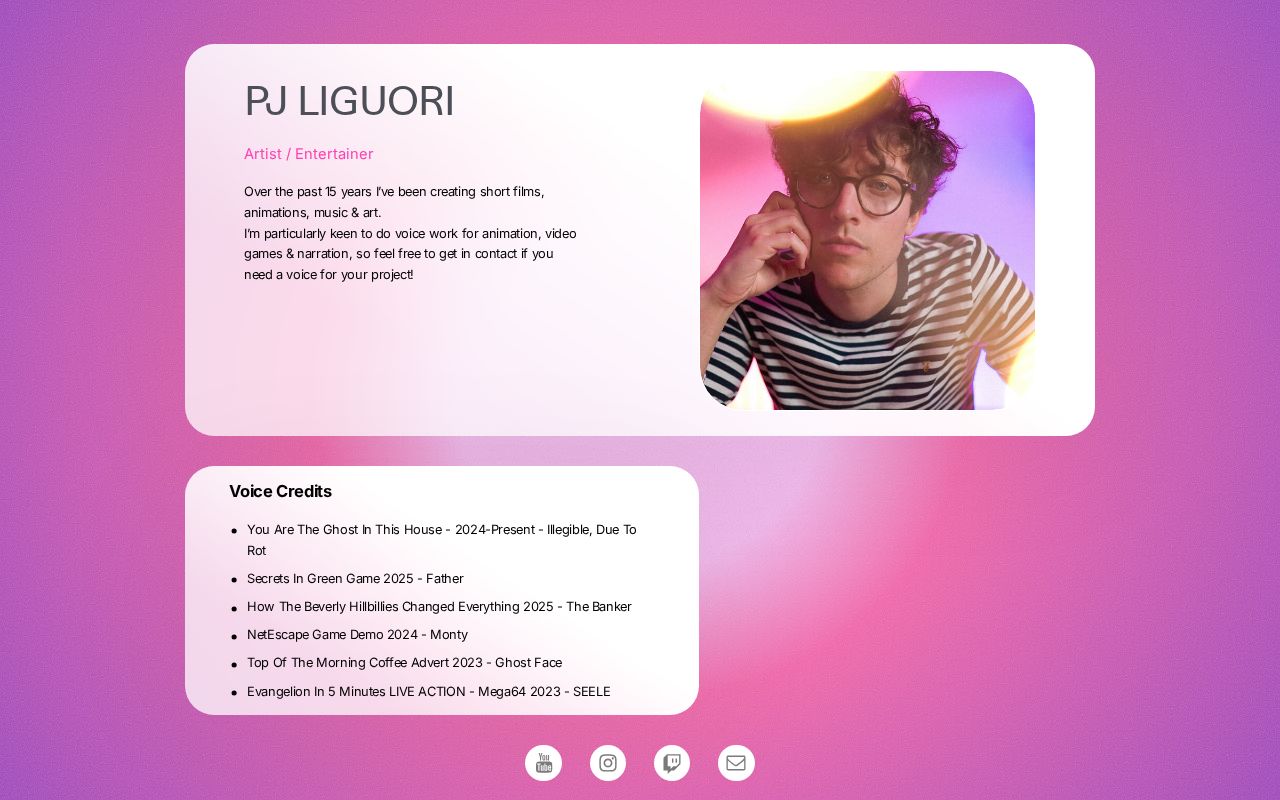 PJ Liguori's Voice Reel, image size:1280x800